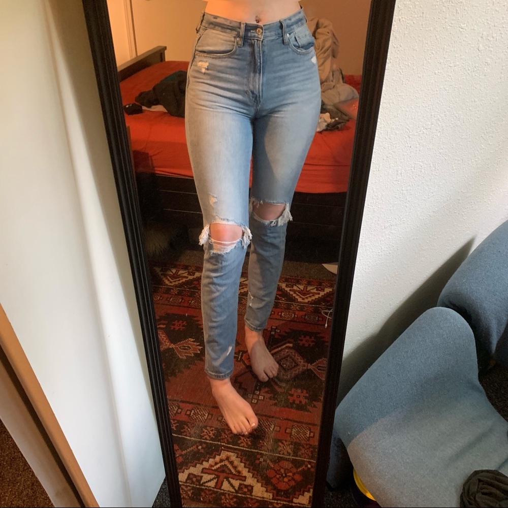 mom jeans- AE
